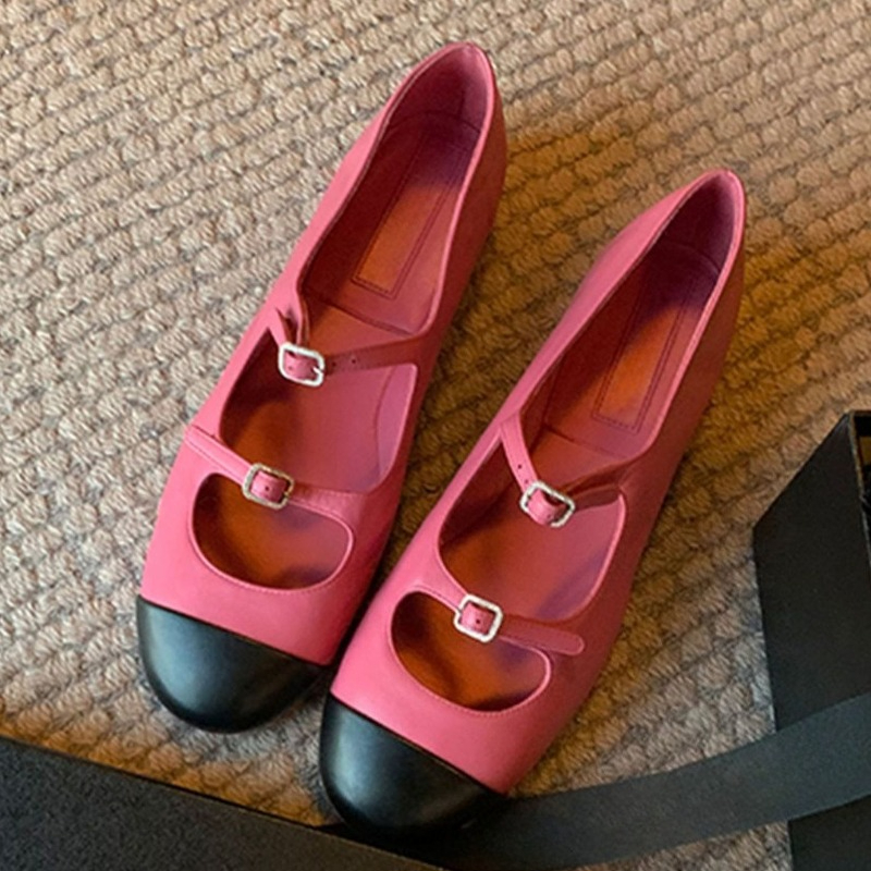 Women'S Fashion Shoes - รองเท้าแมรี่เจนแบบหรูหราสำหรับผู้หญิง หัวเข็มขัดหลากสี รองเท้าแฟชั่นแบบสวม รองเท้าส้นแบนหัวกลมสำหรับผู้หญิง Zapatos De