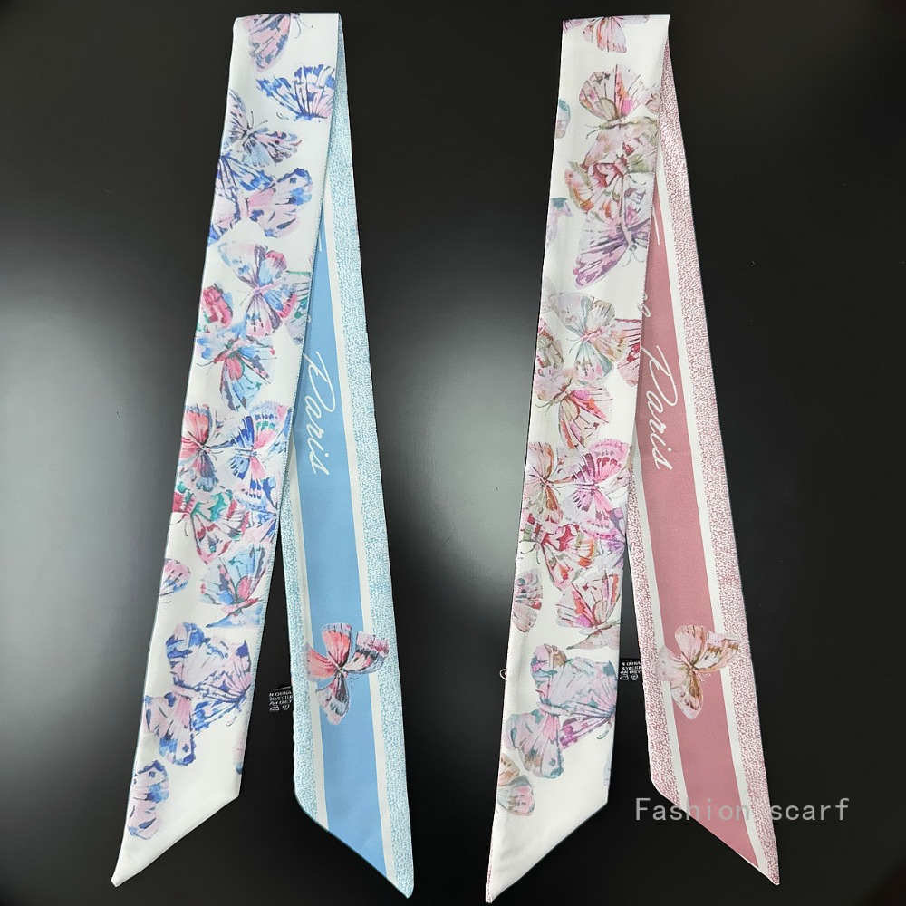 Women Fashion Necktie - น้ําหนักเบาผ้าพันคอดอกไม้ผู้หญิงฤดูร้อนอุปกรณ์เสริม Tarot สไตล์คอ Tie 1PC ริบบิ้นสายคล้องกระเป๋าตกแต่ง