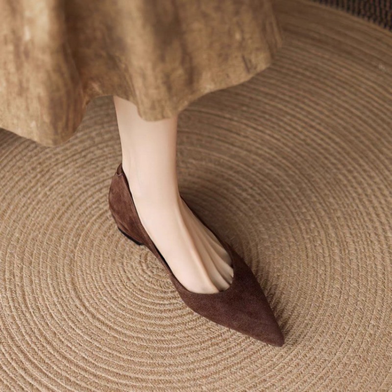 รองเท้าส้นแบนแบบสวม หัวแหลม หน - Women'S Fashion Shoes บทวิจารณ์และราคา