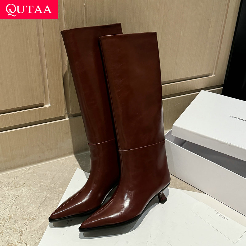 QUTAA ข่าวแฟชั่นผู้หญิงเข่ารอง - Women'S Fashion Knee High Boots บทวิจารณ์และราคา