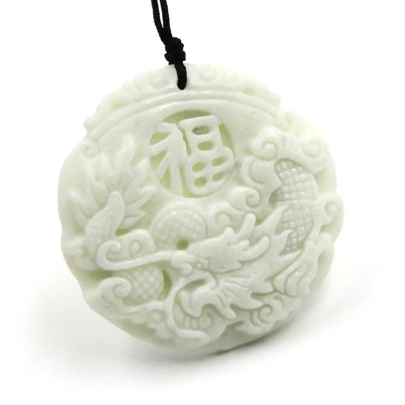 หยกสีขาวธรรมชาติ Dragon Phoeni - Women'S Fashion Jewellery บทวิจารณ์และราคา