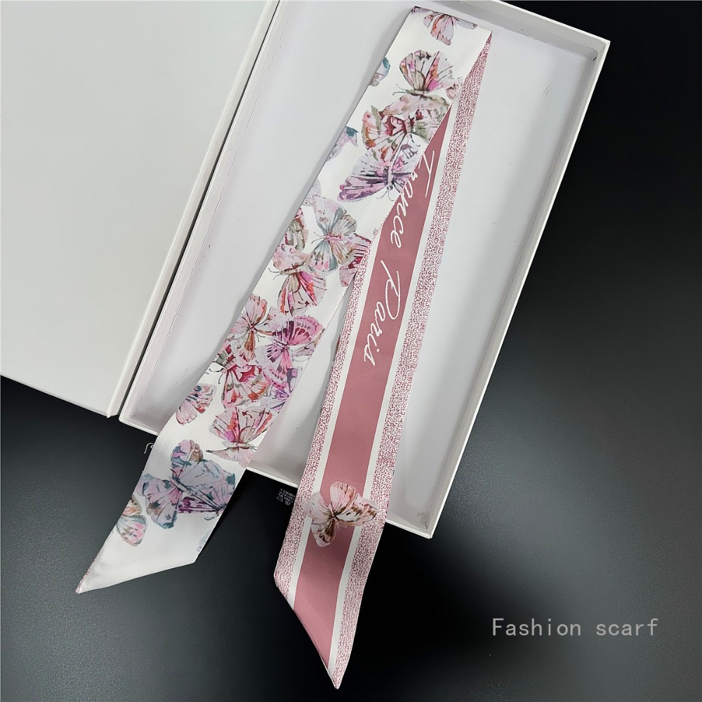 น้ําหนักเบาผ้าพันคอดอกไม้ผู้หญ - Women Fashion Necktie บทวิจารณ์และราคา