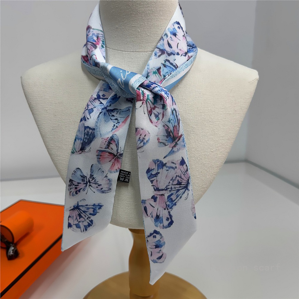 น้ําหนักเบาผ้าพันคอดอกไม้ผู้หญ - Women Fashion Necktie บทวิจารณ์และราคา