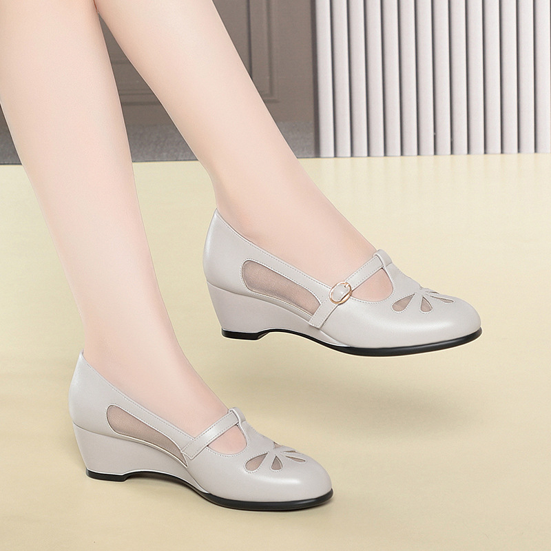รองเท้าส้นเตารีดแบบตาข่ายสำหรั - Women'S Fashion Shoes บทวิจารณ์และราคา