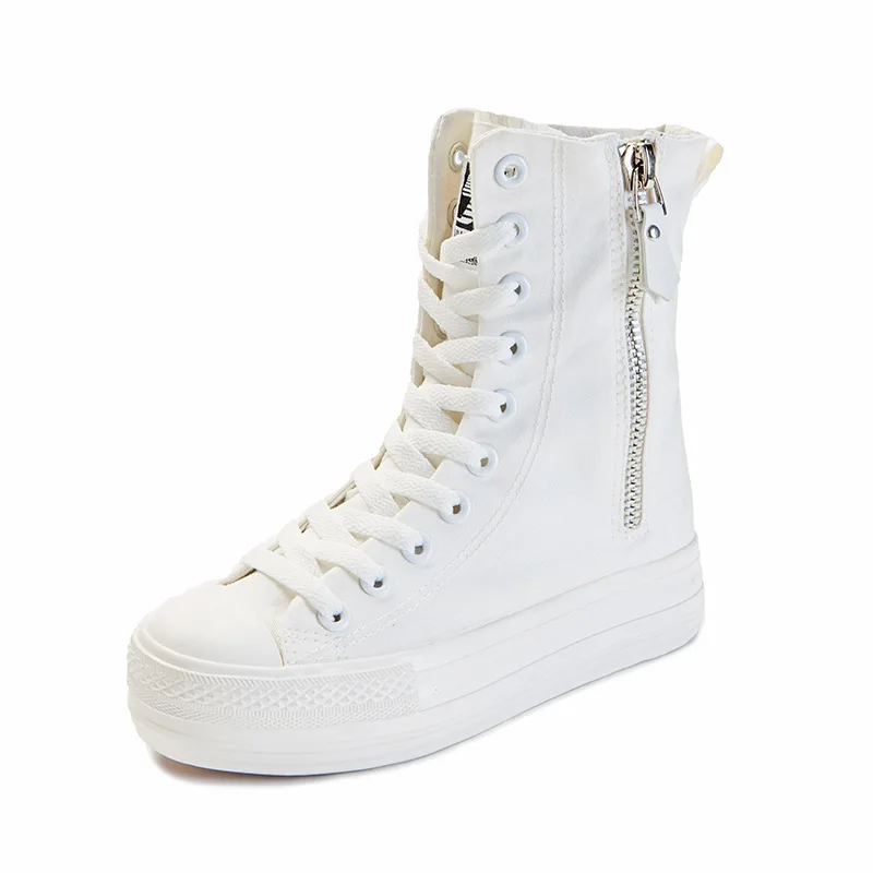 รองเท้าผ้าใบผู้หญิงแบบหุ้มข้อส - Women'S Fashion Korea บทวิจารณ์และราคา