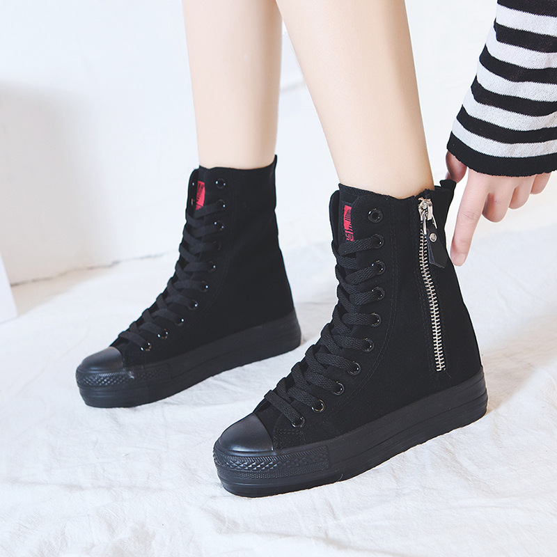 รองเท้าผ้าใบผู้หญิงแบบหุ้มข้อส - Women'S Fashion Korea บทวิจารณ์และราคา
