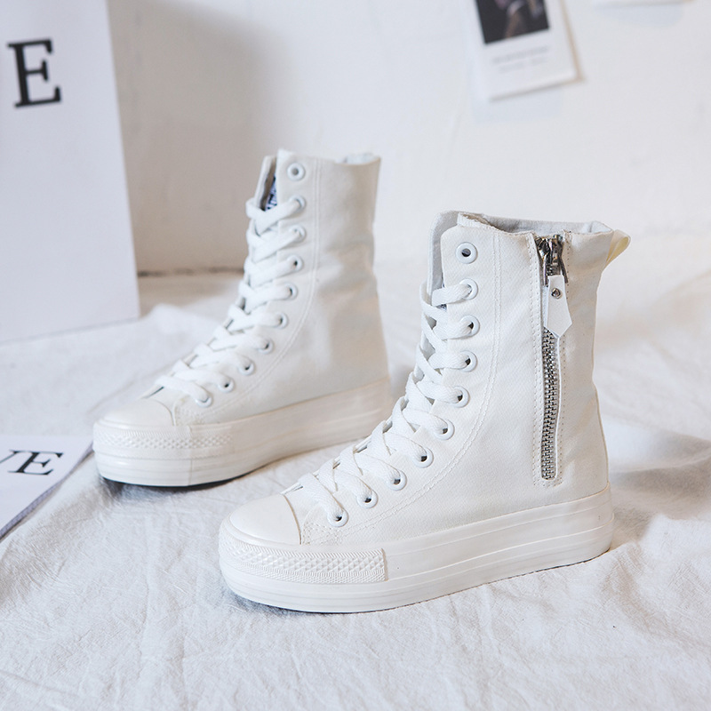 รองเท้าผ้าใบผู้หญิงแบบหุ้มข้อส - Women'S Fashion Korea บทวิจารณ์และราคา
