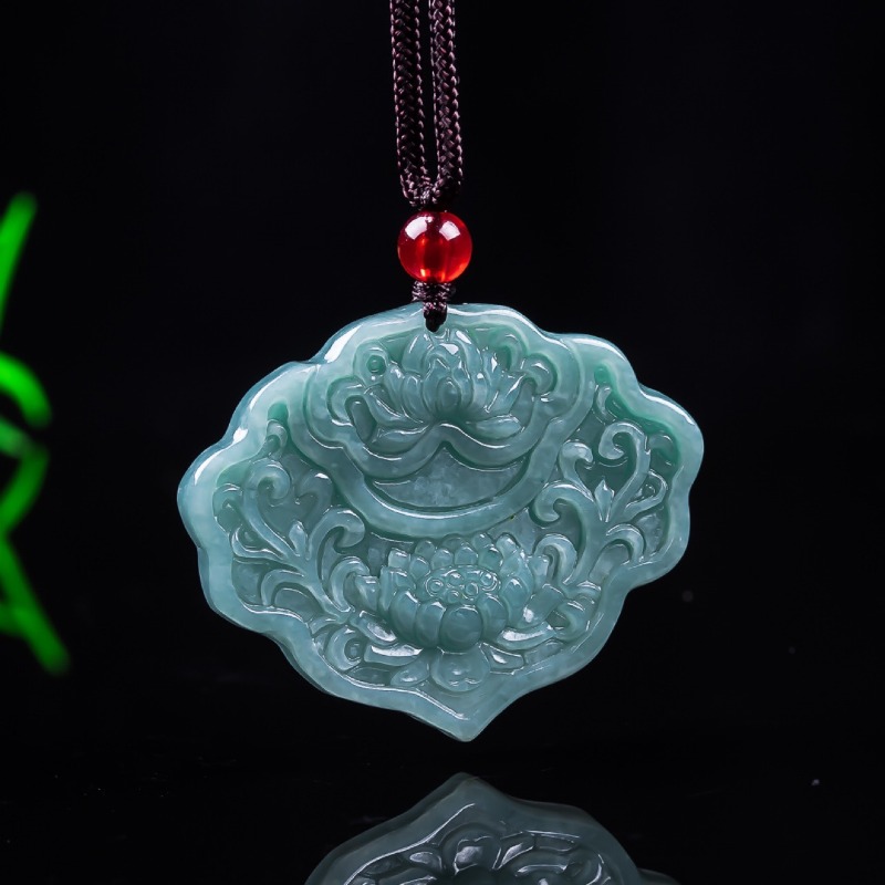 จี้หยกพม่าแท้สีน้ำเงินอมเขียวร - Women'S Fashion Jewellery บทวิจารณ์และราคา