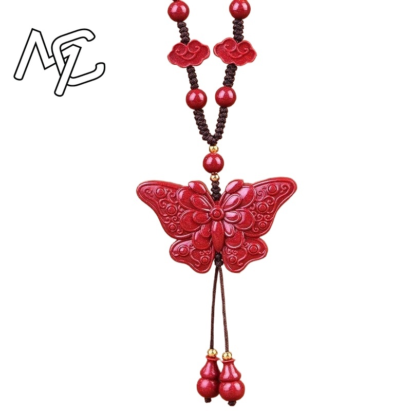 สร้อยคอจี้รูปผีเสื้อหยกแดงซินน - Women'S Fashion Jewellery บทวิจารณ์และราคา