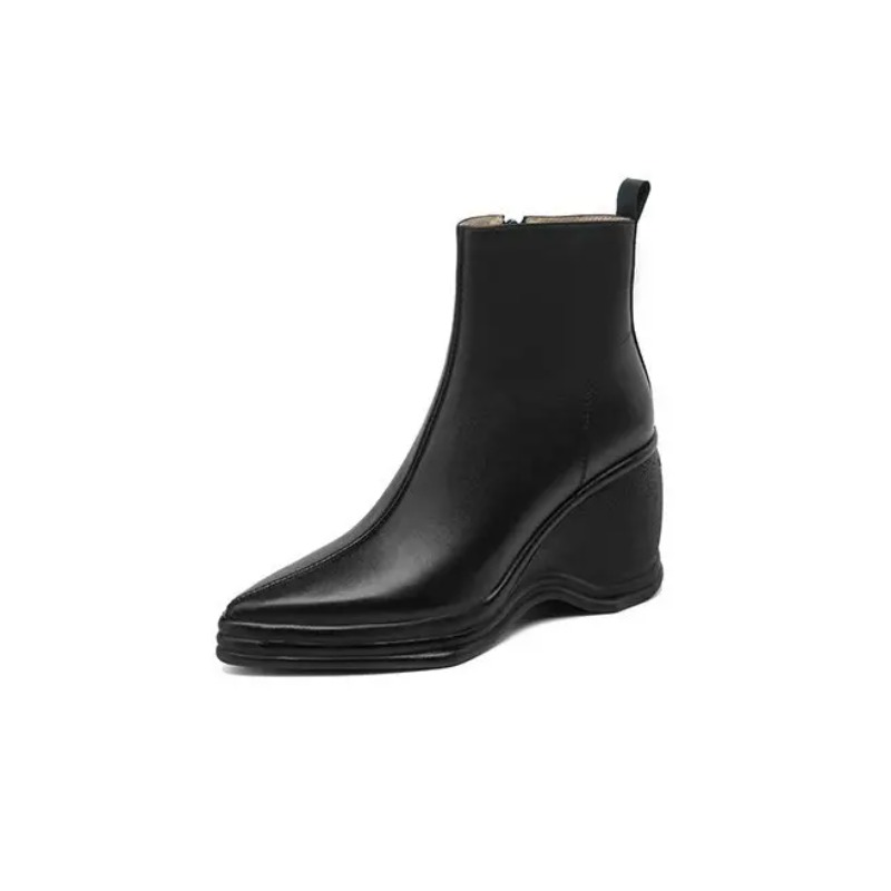 รองเท้าบูทส้นตึกแบบสวมปลายแหลม - Women'S Fashion Korea บทวิจารณ์และราคา