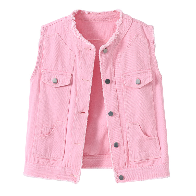 เสื้อกั๊กยีนส์แขนกุดทรงเข้ารูป - Women'S Fashion Vest Tops บทวิจารณ์และราคา