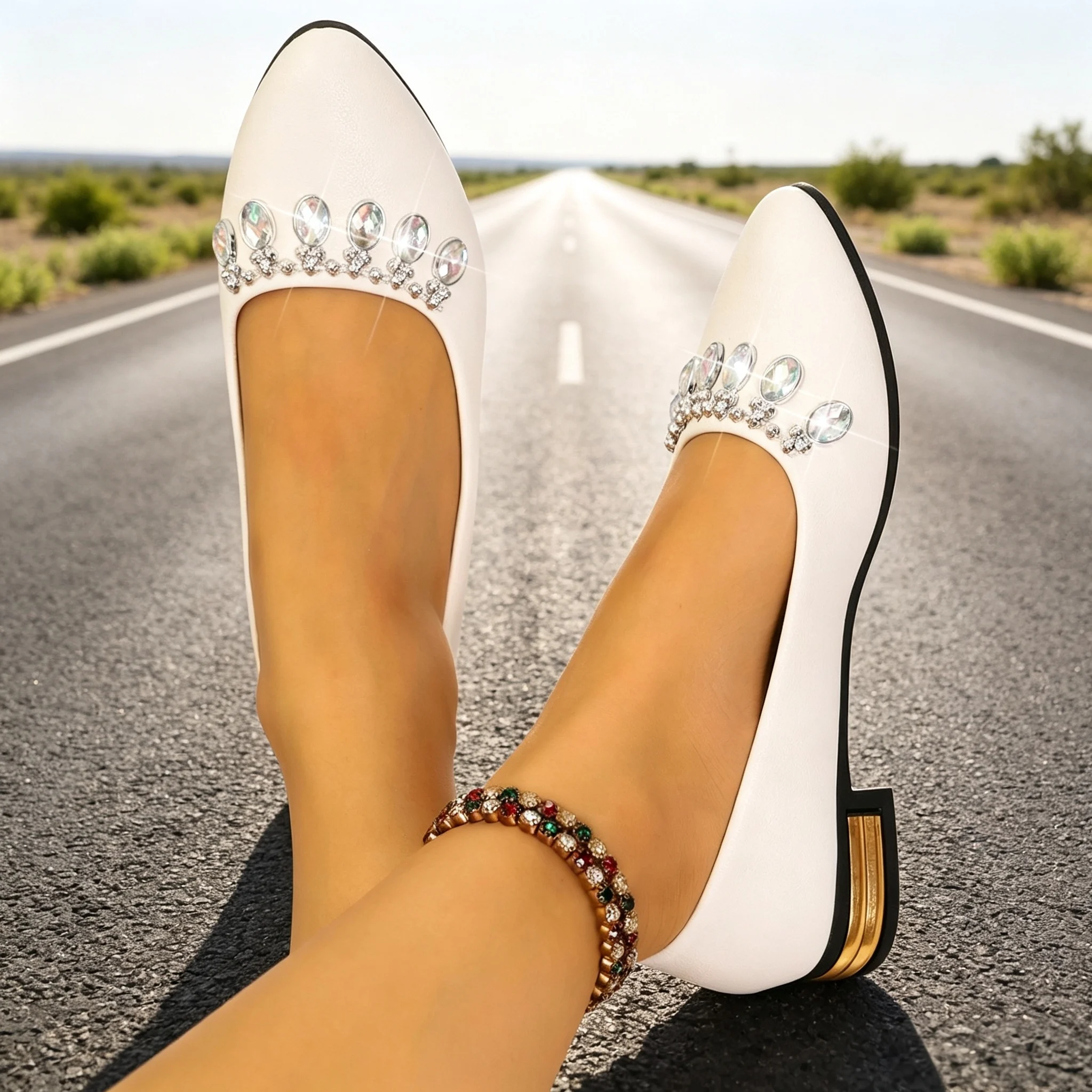 รองเท้าส้นแบนสำหรับผู้หญิง หัว - Women'S Fashion Shoes บทวิจารณ์และราคา