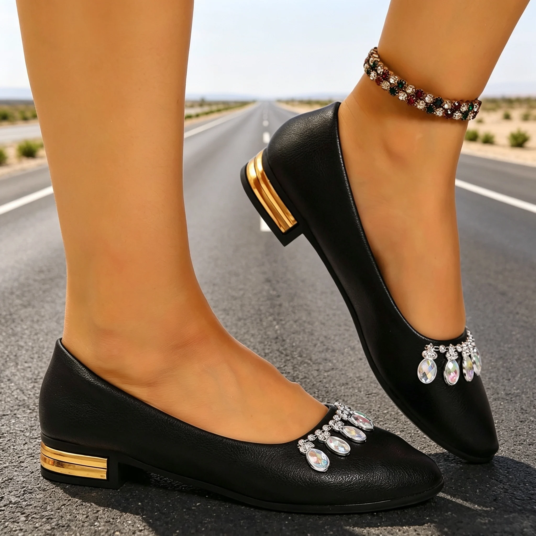 รองเท้าส้นแบนสำหรับผู้หญิง หัว - Women'S Fashion Shoes บทวิจารณ์และราคา
