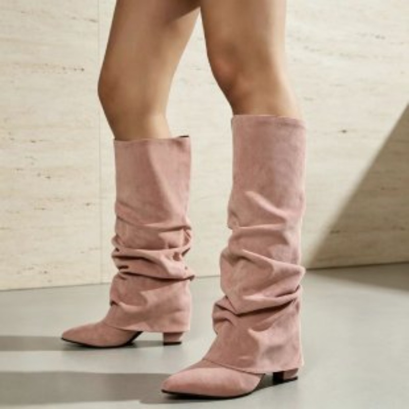 รองเท้าบูทส้นสูงหัวแหลมสไตล์เร - Women'S Fashion Knee High Boots บทวิจารณ์และราคา