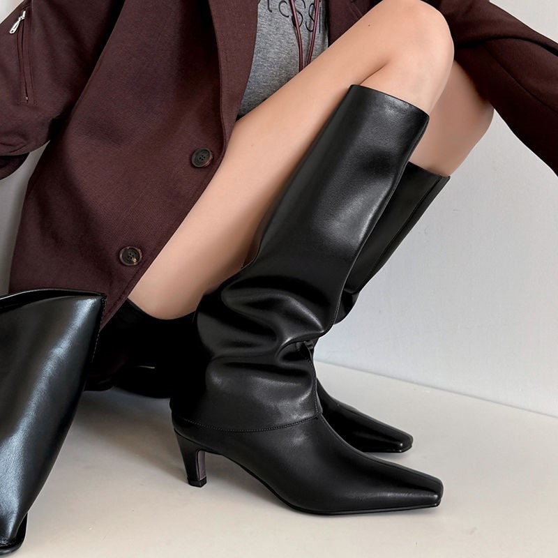 รองเท้าบูทหนังแกะแท้ Dilalula  - Women'S Fashion Knee High Boots บทวิจารณ์และราคา