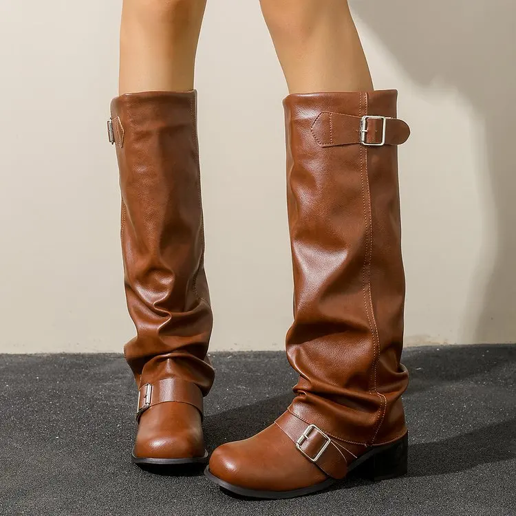 รองเท้าบูทหุ้มเข่าผู้หญิง คอลเ - Women'S Fashion Knee High Boots บทวิจารณ์และราคา
