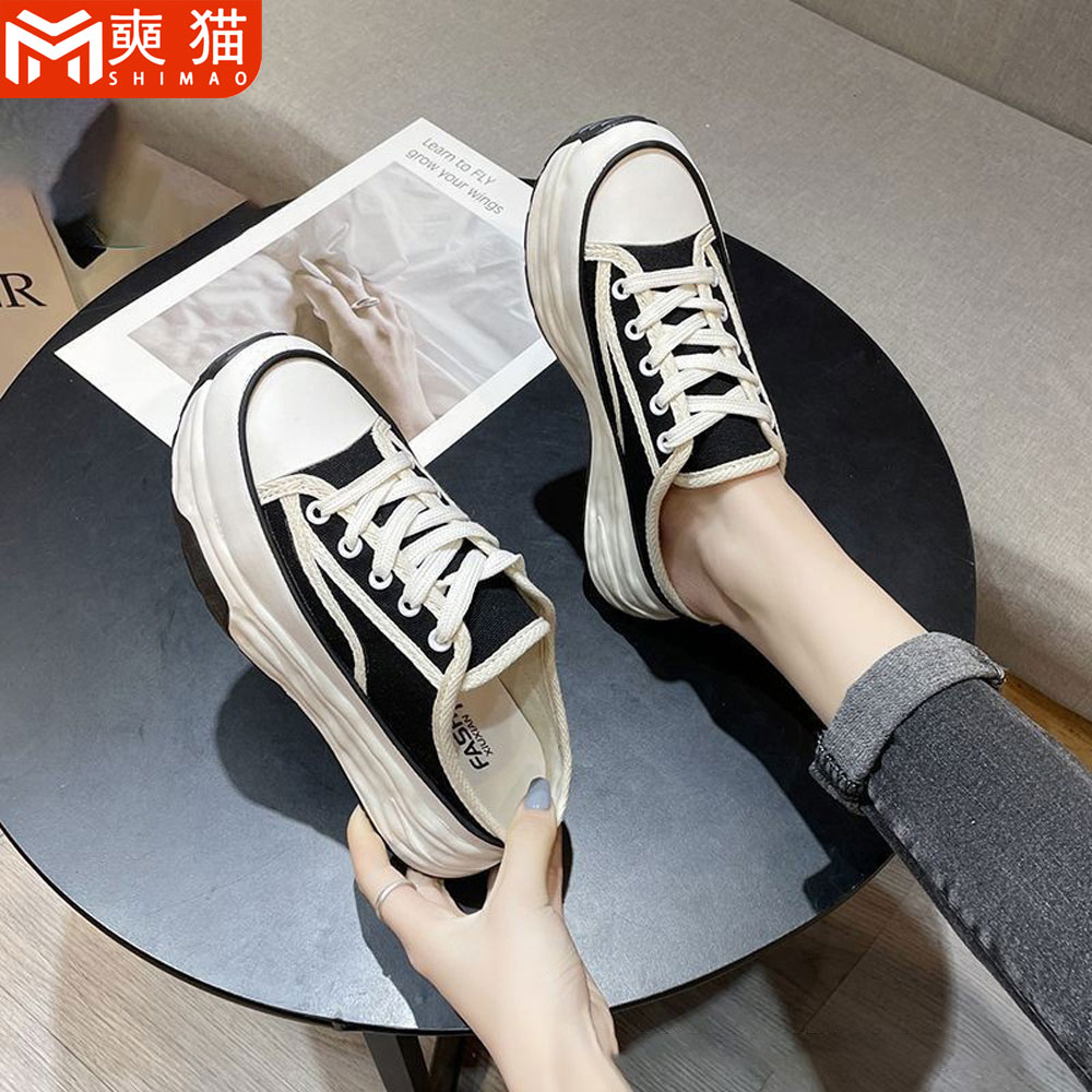 รองเท้าแตะแบบสวมครึ่งเท้าสำหรั - Women'S Fashion Korea บทวิจารณ์และราคา
