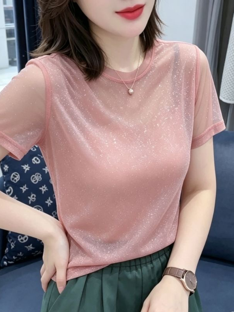 เสื้อยืดแขนกุดคอกลมผ้าตาข่ายยื - Women Fashion Over The Years บทวิจารณ์และราคา